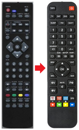 QLE42D25F3D-TL Q MEDIA afstandsbediening - productfoto