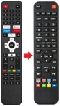 Vervangende Q.BELL QT55GXF9A afstandsbediening productfoto