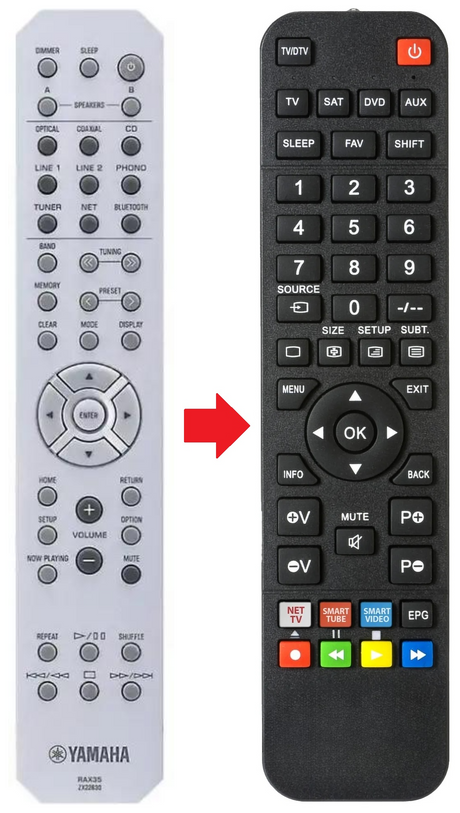 R-N303 YAMAHA afstandsbediening - productfoto