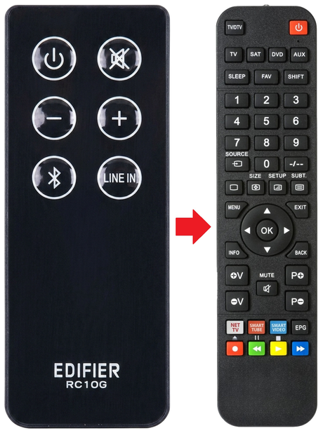 R1280T EDIFIER afstandsbediening - vergelijking