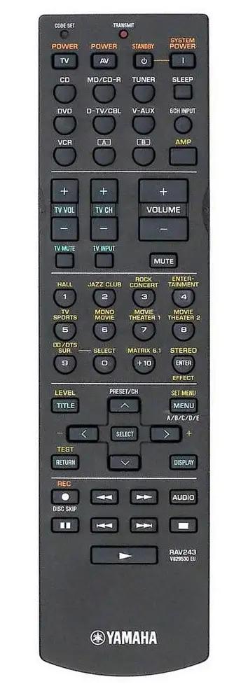 RAV243 YAMAHA afstandsbediening