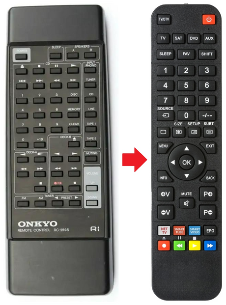 RC-259S ONKYO afstandsbediening - productfoto