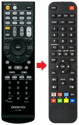 RC-709M ONKYO afstandsbediening - vergelijking