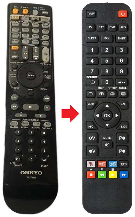 RC-745M ONKYO afstandsbediening - productfoto
