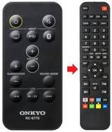 RC-877S ONKYO afstandsbediening - productfoto
