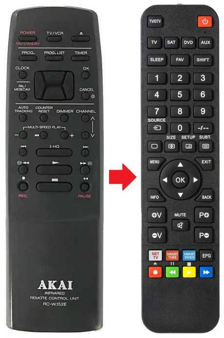 RC-W152E AKAI afstandsbediening - productfoto