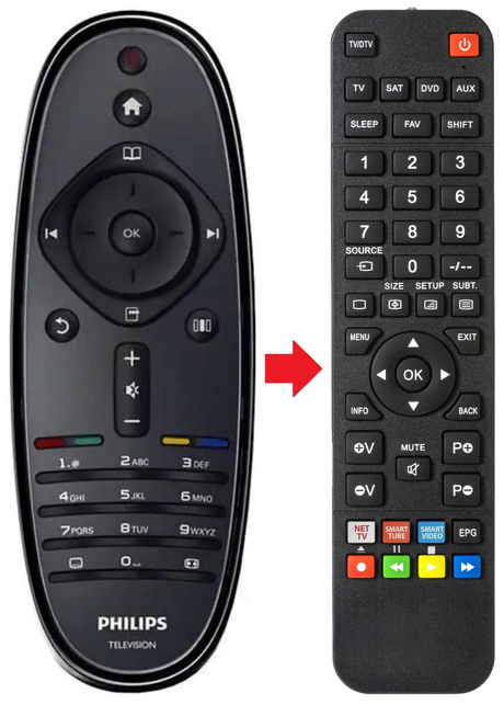 RC4498 PHILIPS afstandsbediening - productfoto