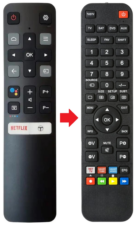 RC802V-FUR4 TCL afstandsbediening - productfoto