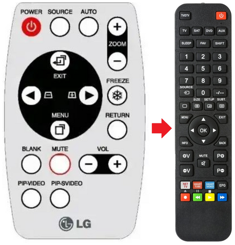 RDJT21 LG afstandsbediening - productfoto