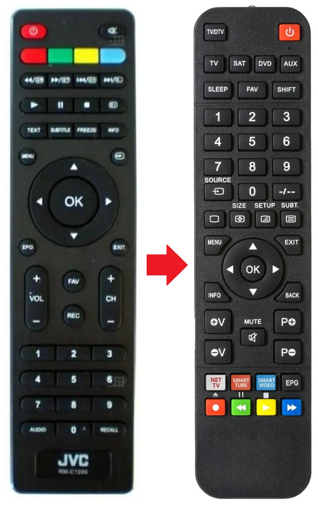 RM-1245 JVC afstandsbediening - productfoto