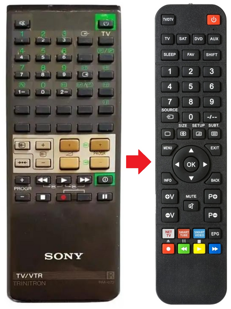 RM-672 SONY afstandsbediening - productfoto