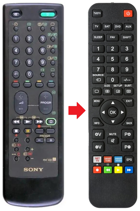 RM-841 SONY afstandsbediening - productfoto