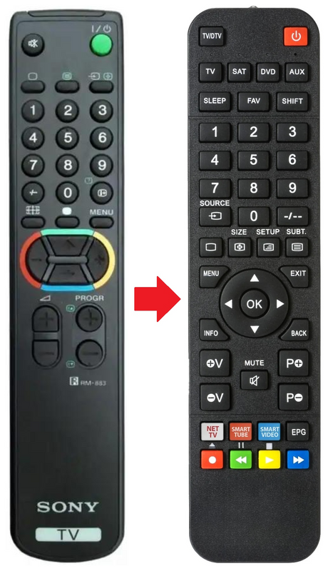 RM-883 SONY afstandsbediening - productfoto
