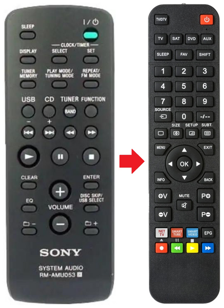 RM-AMU053 SONY afstandsbediening - productfoto
