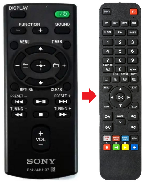 RM-AMU197 SONY afstandsbediening - productfoto
