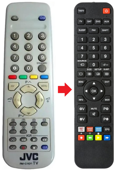 RM-C1100 JVC afstandsbediening - productfoto