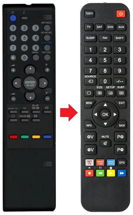 RM-C1223-LCD JVC afstandsbediening - productfoto