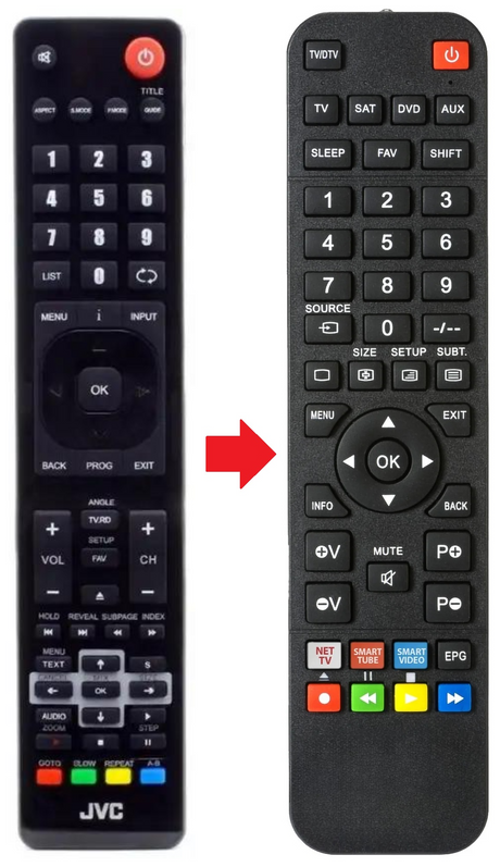 RM-C3174 JVC afstandsbediening - productfoto