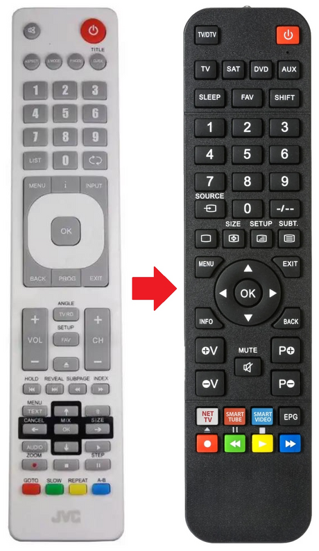 RM-C3175 JVC afstandsbediening - productfoto