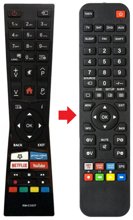 RM-C3331 JVC afstandsbediening - productfoto