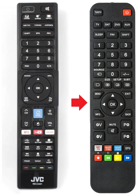 RM-C3401 JVC afstandsbediening - productfoto