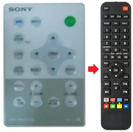 RM-PJ4 SONY afstandsbediening - productfoto