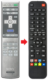 RM-PJW60 SONY afstandsbediening - productfoto