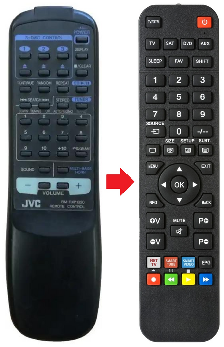 RM-RXP1020 JVC afstandsbediening - productfoto