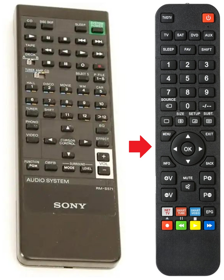 RM-S571 SONY afstandsbediening - productfoto