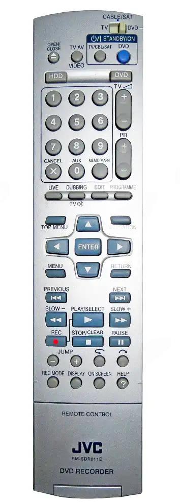 RM-SDR011E JVC afstandsbediening