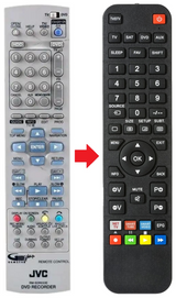 RM-SDR033E JVC afstandsbediening - productfoto
