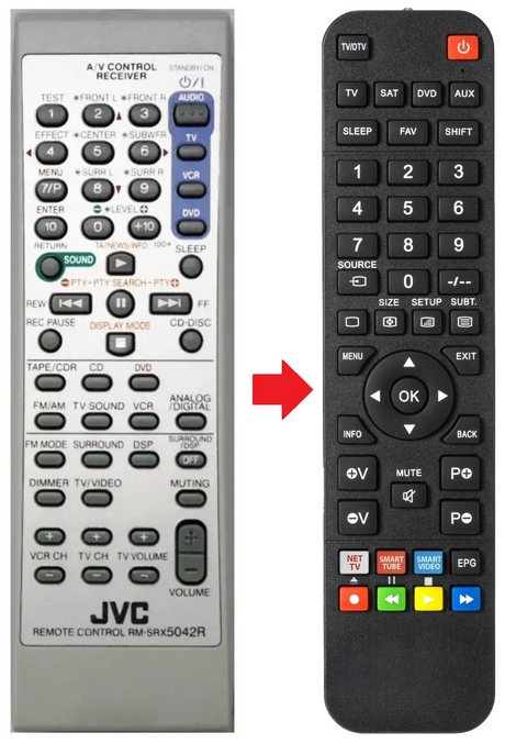 RM-SRX5042R JVC afstandsbediening - productfoto