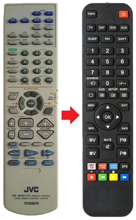 RM-SRXE111R JVC afstandsbediening - productfoto