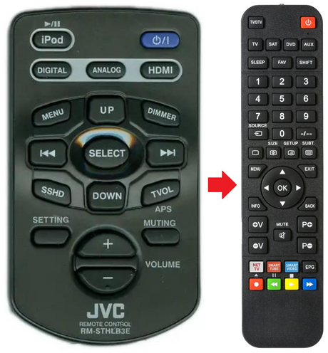RM-STHLB3E JVC afstandsbediening - productfoto