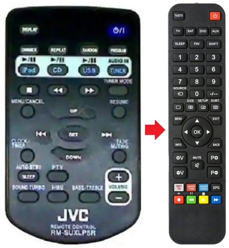 RM-SUXL5R JVC afstandsbediening - productfoto