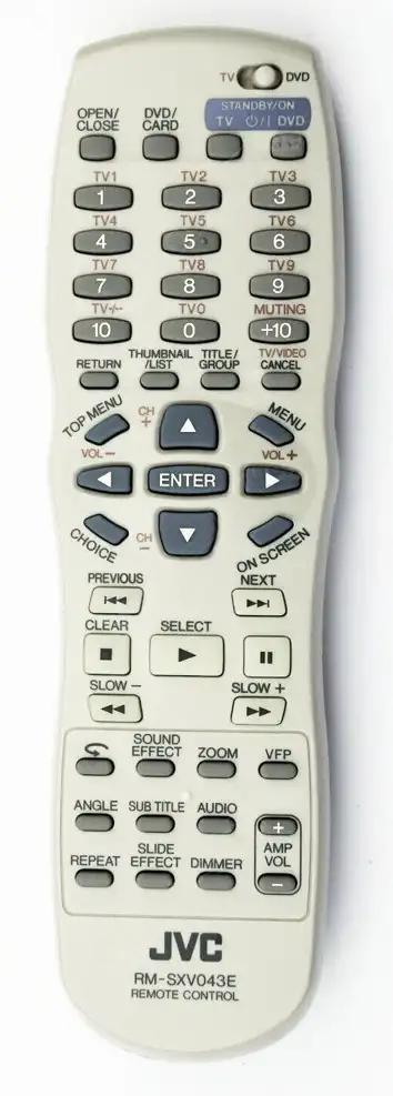 RM-SXV043E JVC afstandsbediening