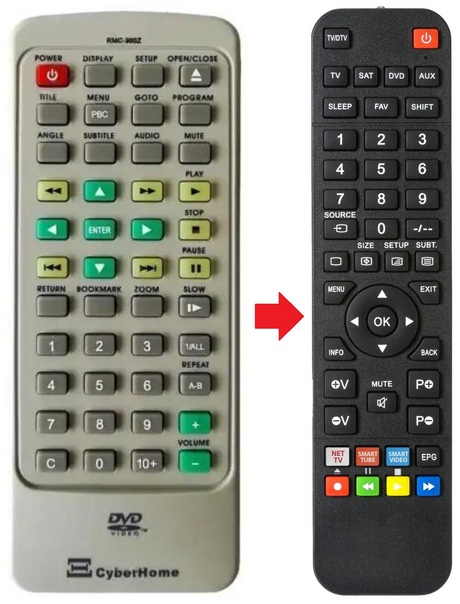 RMC-300Z CYBERHOME afstandsbediening - productfoto