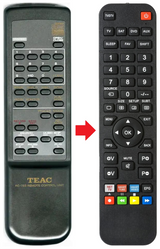 RW-800 TEAC TEAK afstandsbediening - productfoto