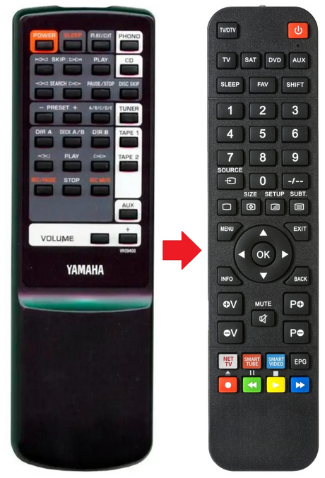 RX-485RDS YAMAHA afstandsbediening - productfoto