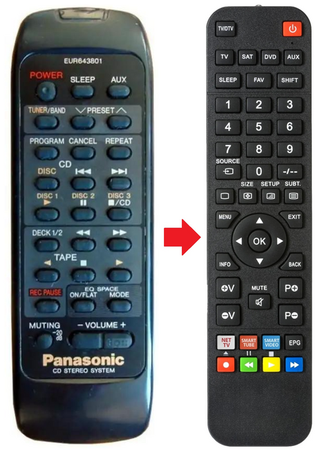 SA-CH74 PANASONIC afstandsbediening - productfoto