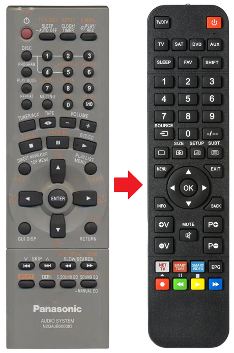 SA-VK80D PANASONIC afstandsbediening - productfoto