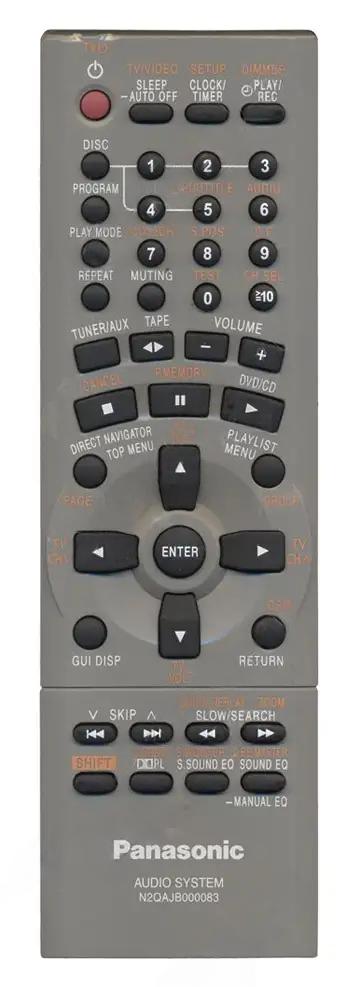 SA-VK80D PANASONIC afstandsbediening