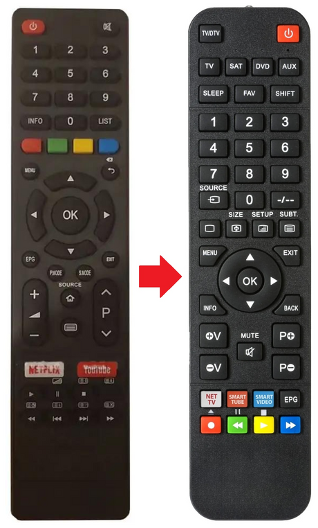 SB55UHD194ES SABA afstandsbediening - productfoto