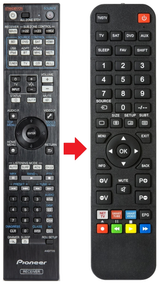 SC-LX88 PIONEER afstandsbediening - vergelijking