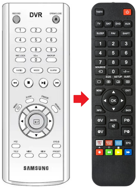 SHR2082 SAMSUNG afstandsbediening - productfoto