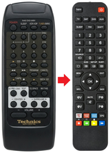 SL-EH600 TECHNICS afstandsbediening - vergelijking