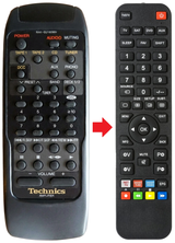 SL-PD687 TECHNICS afstandsbediening - vergelijking