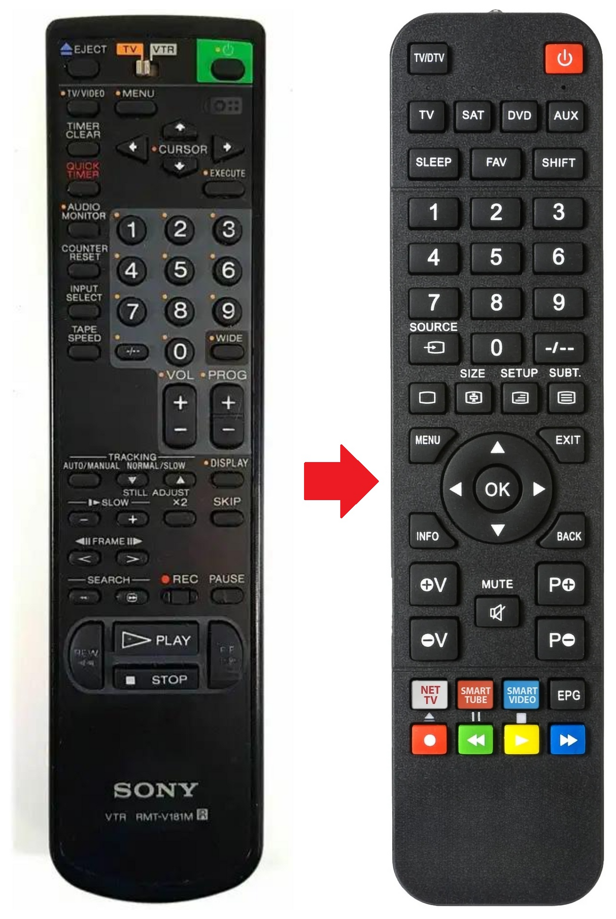 SLV-X815ME SONY afstandsbediening - productfoto