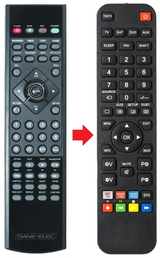 SO-WORLD-TV DANE ELEC afstandsbediening - productfoto
