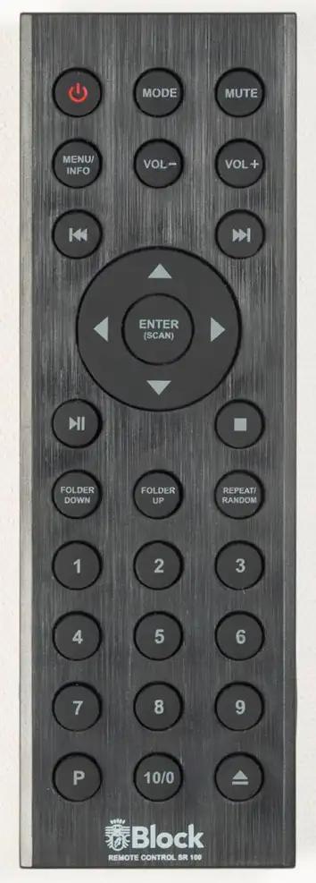 SR100 AUDIOBLOCK afstandsbediening